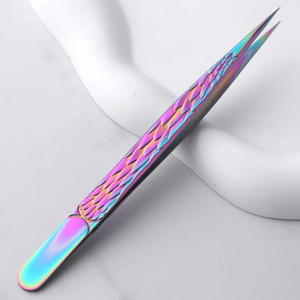 Professional Eyelash Tweezers for Lash Extension, Stainless Steel High Precision Eyelash Extension Eyebrow Tweezers