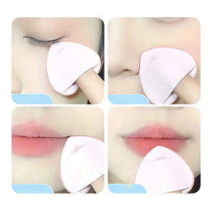 5/10pcs Heart Finger Puff  Mini Makeup Sponge Small Air Cushion Powder Sponge Case Face Concealer BB Cream Cosmetic Puff Beauty