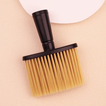 1 hair brush neck hair brush black soft cleaning facial brush suitable for hairdressers and household，Special for real hair wigs