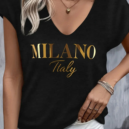 Summer women's short sleeved V-neck loose Modal T-shirt top short sleeved comfortable breathable T-shirt top