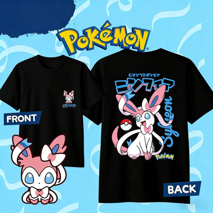 2026 New Pokémon Cartoon Rowlet Evolution 100_ Cotton T-shirt Summer New Men_Women Fashionable Casual Harajuku Short Sleeved Top