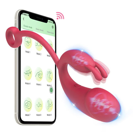 G Spot Rabbit Vibrator App Remote Control Clitoris G-spot Stimulation Dildo Vibrators 10 Vibrations Dual Motor Sex Toy for Women