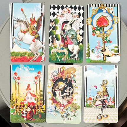Alice in Tarotland 10.3*6cm: A Whimsical 78-Card Journey Down The Rabbit Hole – Classic Tarot Deck