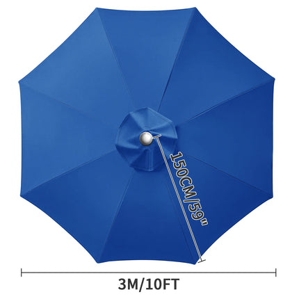 Waterproof Replacement Umbrella Cloth 2/3M Patio Parasol Cover UV-Anti Canopy Cover Replacement Parasol Cover for Balcony Garden