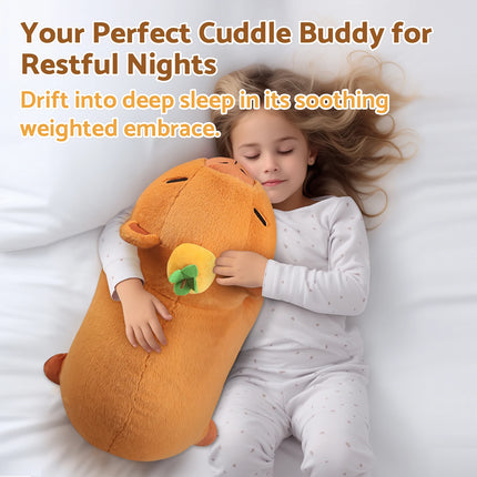 5 lbs Capybara Weighted Stuffed Animals, 24 Inch Large Cute Plush Toy, Plush Toy Pillows for Kids & Adults
