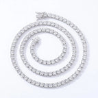 Silver / 4MM-Zircon / 20CM-Bracelet
