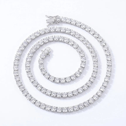 New D VVS1 925 Sterling Silver Moissanite Tennis Necklace Original with GRA Bracelets for Women Man Sparkling Party Jewelry