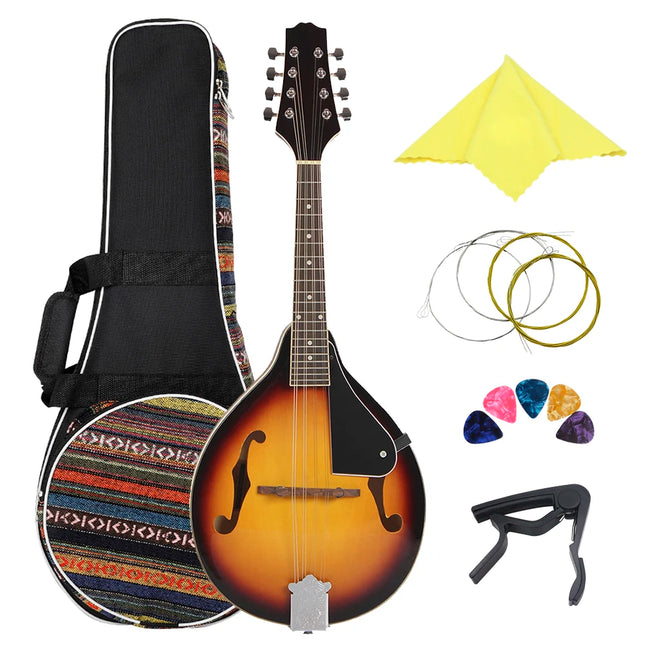 IRIN Mandolin Guitar Basswood 8 Strings Acoustic Mandolin A Style Mandolin With Bag Capo Picks Cloth Guitar Parts & Accessories
