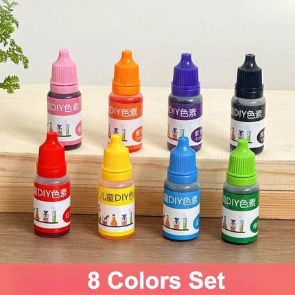 Liquid Colorant 10ML Food Grade Liquid Pigments 8 Colors for Student Science Experiment Handmade DIY Tie Dyeing