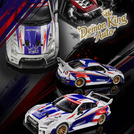 Demon King Auto Malaysia Exhibition Limited 1:64 Ferrari F40 Porsche 911 BMW M4 Pagani Flower Ya R34 R35 Alloy Car Model