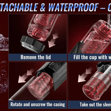 APP LED Automatic Male Masturbator Cup 7 Sucking Rotating Licking Thusting Modes Pocket Pussy Stroker Blowjob Sex Toys For Men