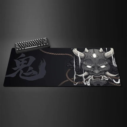Game mouse pad Japanese samurai devil mousepad black ghost face gamer desk mat mouse pad carpet gaming accessories table pad