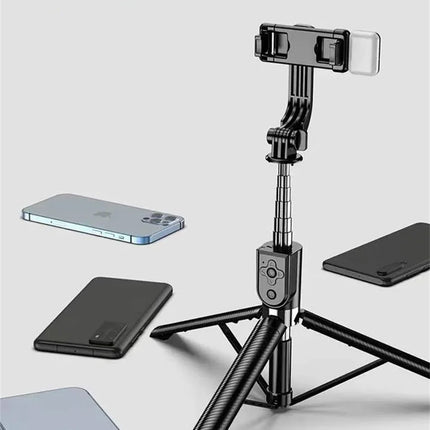 1.67M Long Extended Bluetooth Wireless Selfie Stick Live Broacast Stand Holder Tripod Foldable With Fill Light For Smartphones