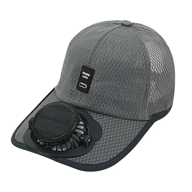 Summer Men Women Fan Baseball Hat Sun Block Baseball Hat with Solar Fan USB Charging Fan Breathable UV Block Outdoor Sunhats