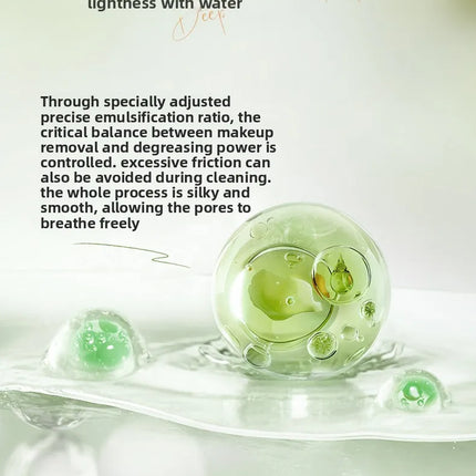 Makeup remover oil, eye, lip and face makeup remover liquid cream, water temperature and deep cleansing for sensitive skin
