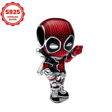 TOP 925 Sterling Silver Marvel Anime Avengers Lron Man Helmet Charms Fit Original Bracelet Womens Pendant Beads Jewelry Hot Gift