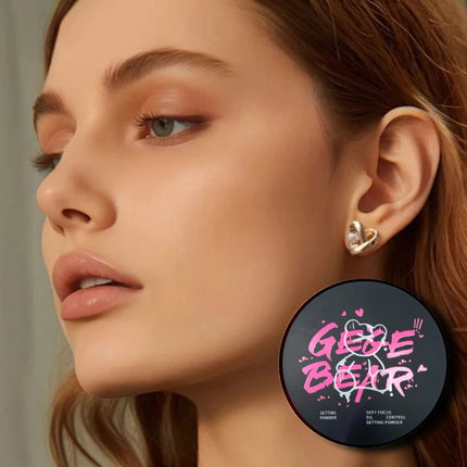 Gege Bear Setting Powder - 20g, Extra Large Size, Oil Control, Transparent, Ideal for Daily Use