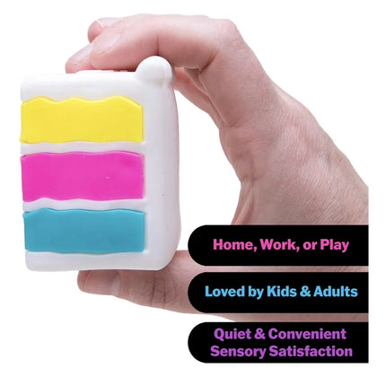 Gift NeeDoh Peace O’ Cake Colorful Squishy Toy for Kids and Adults Stress Relie, Desktop Sensory Craft Creative Educational Toy