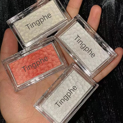 Potato Glitter Monochrome Eyeshadow Palette Natural Light Highlighter Powder For Delicate Eye Makeup Diamond Brightening