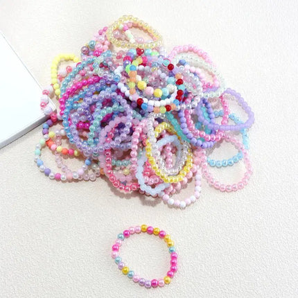 10/20/30Pcs Colorful Beads Bracelet Kids Girls Birthday Party Favors Goodie Pinata Filler Baby Shower Wedding Guest Treat Gifts