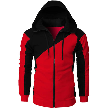 2023 Zipper Men Jackets Autumn Winter Casual Fleece Coats Bomber Jacket Scarf Collar Fashion Hooded Male Outwear Slim Fit Hoody