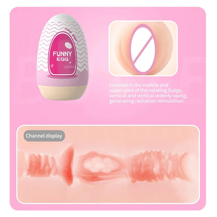 Laile Male Masturbation Egg, Portable Mini Pocket Pussy for Men, Disposable Sex Toy
