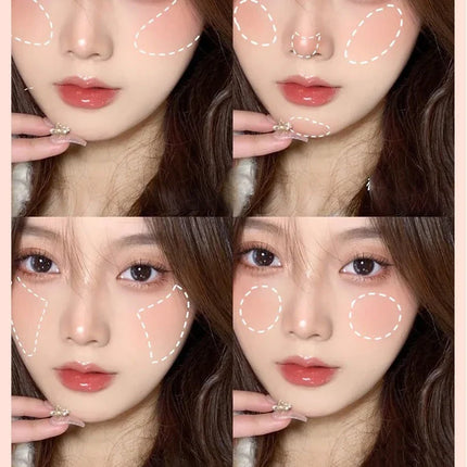 Sweet Ice Cream 4-Color Blush Brightening Peach Pink Color Transparent Natural Lightweight Blendable Face Color Face Makeup