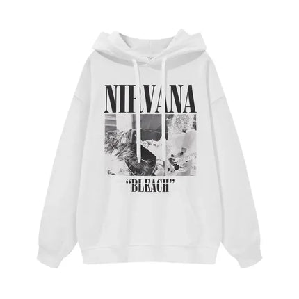 Classic Rock Band Nirvana Kurt Cobain Graphic Print Hoodie Men Women Loose Oversize Sweatshirt Streetwear Harajuku Wind Pullover