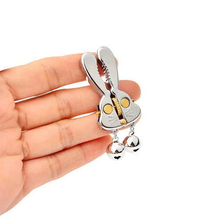New Arrival Bunny Roller Nipple Clamps Pair, Cute Rabbit Design Nipple Clips, SM Adult Sex Toys