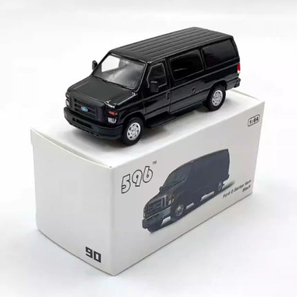 596 1/64 Scale E350 Explorer Suburban Tahoe Model Die-cast Alloy Car Model Collectible Decorative Ornament