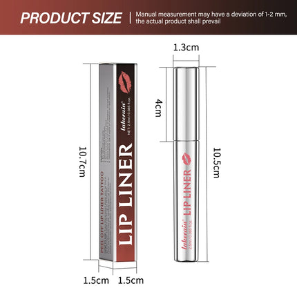 Transfer-proof Peel Off Lip Liner Waterproof Smudge-proof Long-Lasting Matte Velvet Lip Liner Ink Tattoo Makeup Lip Liners
