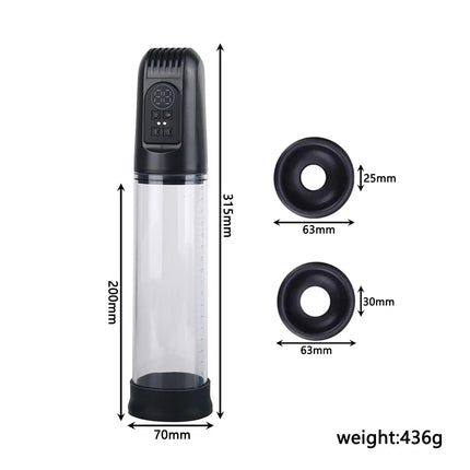 Waterproof Male Electric Powerful Suction Vacuum Penis Pump Masturbator Penis Enlargement Extension Adult Sex Toy for Men
