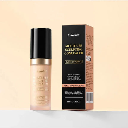 Liquid Foundation Concealer Full Coverage Long-Lasting Waterproof Natural Effect Dark Circles Foundation Modify Face Contouring