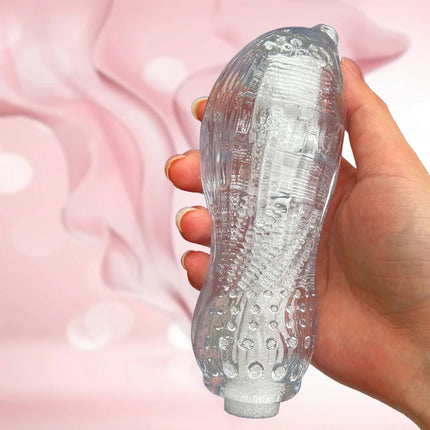 Male Masturbation Soft Rubber Transparent Vaginal Massage Airplane Cup Portable Hidden Male Tool Manual Trainer Adult Sex Toy