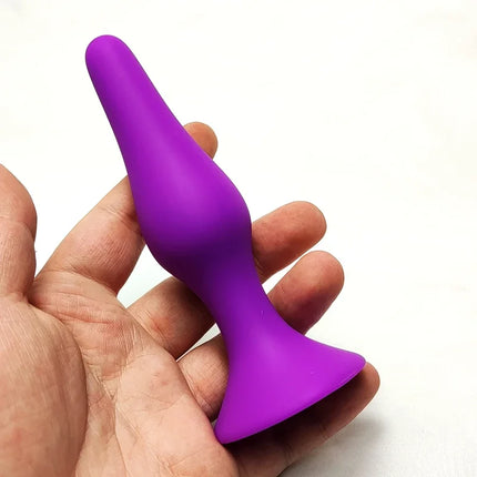 Multi-size Silicone Butt Plug Dilator G-spot Massage Toy Suction Cup Design Adult Personal Products