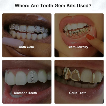 NEW Teeth Decorations 37% Acid Etching Gel Light Cure Adhesive Flowable Composite Professional Diy Crystal Jewelry Tooth Gem Kit
