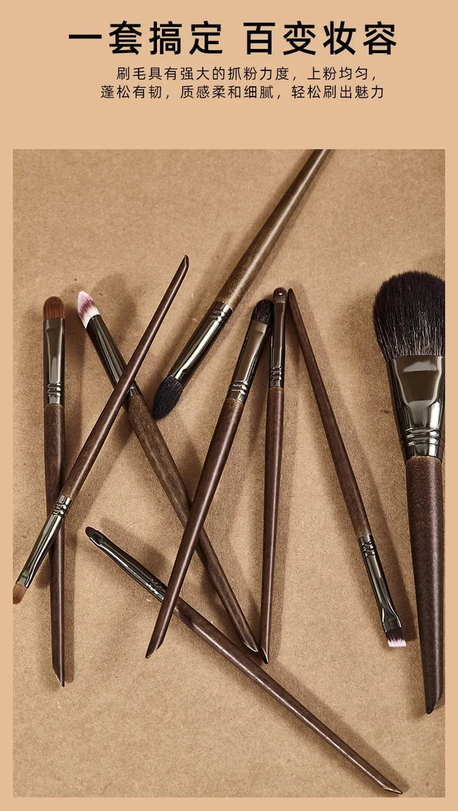 14-Piece Makeup Brush Set Professional Cosmetic Brushes with Birch Wood Handle Premium Soft Bristles for Makeup Artists