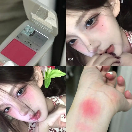 Powder Blusher Disk Monochrome Matte Blush Palette Cheek Tint Natural Facial Rouge Plate Brighten Nude Matte Face Contour Makeup