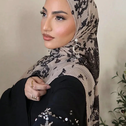 1Pcs Muslim Watercolour Print Hijabs Women Islamic Ramadan Headscarf Modal Cotton Foulard Femme Shawl Wrap Foulard Bandana 2026