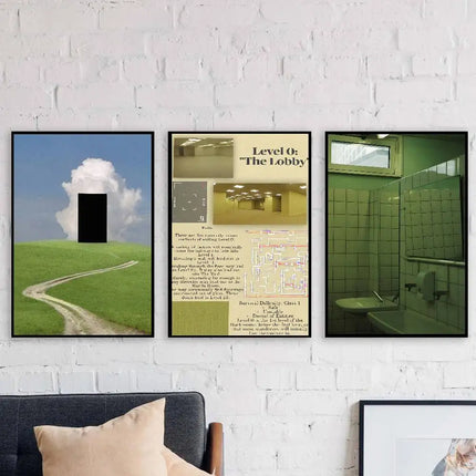 Cool Popular Hot Fashion Cold The Backroom Poster Self-adhesive Art Paper Sticker Coffee House Bar Room Wall Decor
