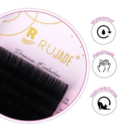 RUJADE Bottom Lower Eyelash 5-8mm Short Natural Individual Under Lashes Soft Professional Faux Mink Lash Extensions