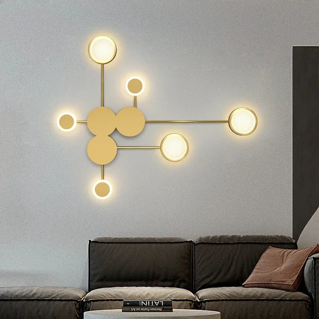 Nordic Modern LED Minimalist Wall Lamp, Living Room Bedroom Staircase Light, Home Decoration Bedside Wall Sconce Lamps