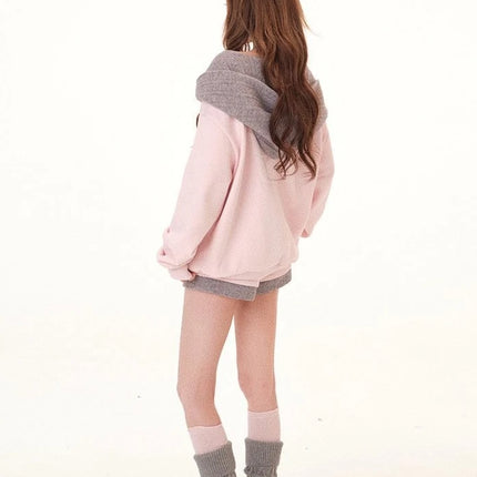 Japanese Harajuku Long Sleeve Sweater Women Soft Casual Sexy Off Shoulder Outfit Tops Warm Solid Color Slim Pulllover