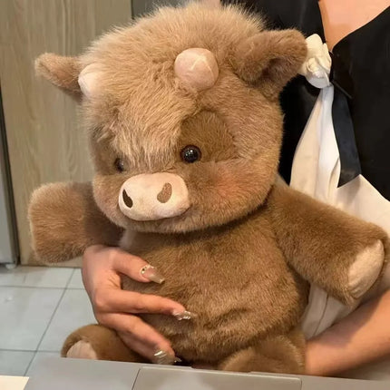 Animal Plush Toy Soft Calf Pig Stuffed Cute Animated Toy Pig Running Stuffed Gift Pillow Animal