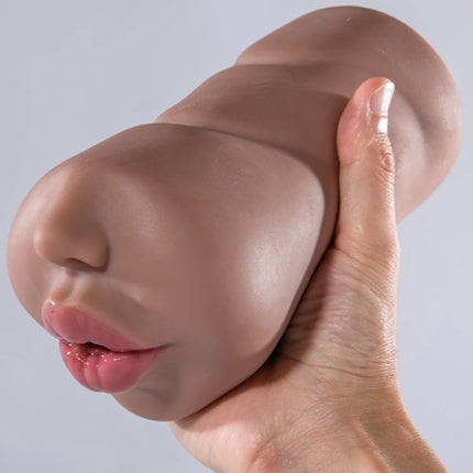 1 IN 1 Brown Mouth Sexy Toy Blowjob Fake Vagina for Men Oral Sex Toys Sexual Male Masturbator Man Deep Throat Realistic Pussy