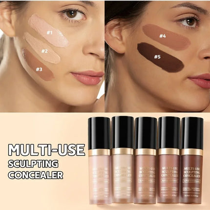 Super Coverage Concealer Multi-Use Cream Oil Free Long Lasting Hydrating Cover Contour Highlight and Retouch Face Makeup