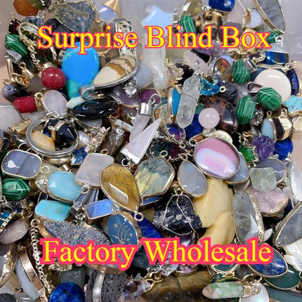 3pcs Blind Box Randomly Surprise Natural Stone Pendant Gemstone Jewelry Make DIY Earring Necklace Bracelet Accessories Wholesale
