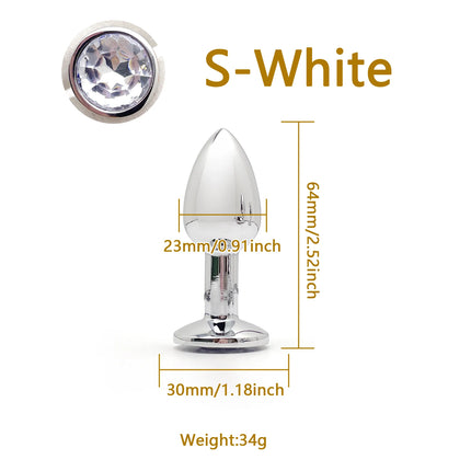 5 Size butt plug Metal anal plug Jewelry base beginner to expert G-point massage dildos adult women toys adult men toys