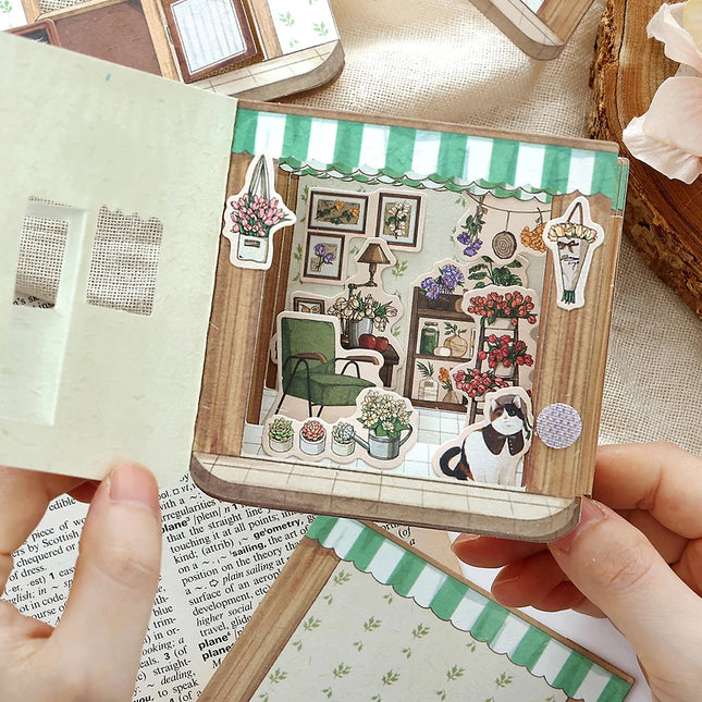 Mr. Paper Open a Shop Material Pack 25 Sheets - 3D Composite Cottage Materials, Journal Store Diorama, Creative Decor Supplies