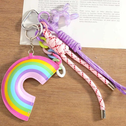 Funny Elegant Starfish Tassel Keychain Alloy Leopard Print Leather Tulip Pendants Cartoon Frog Beaded Bag Pendant Party